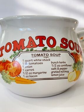 Vintage Ceramic Tomato Soup Recipe Mug